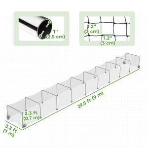 Extra Long Chicken Tunnel for Outside, 354" x 39" Galvanized Steel Chicken Run for 10-15 Chickens or Ducks