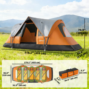 5 Person Family Tent, Outdoor Camping Tent with Lighting Hook, Carrying Bag for Camping – view 9