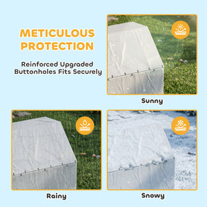 Galvanized Steel Dog Kennel Outdoor with Waterproof & UV-Resistant Cover for Large Dogs, 13.1' x 7.5' x 7.5' – view 18