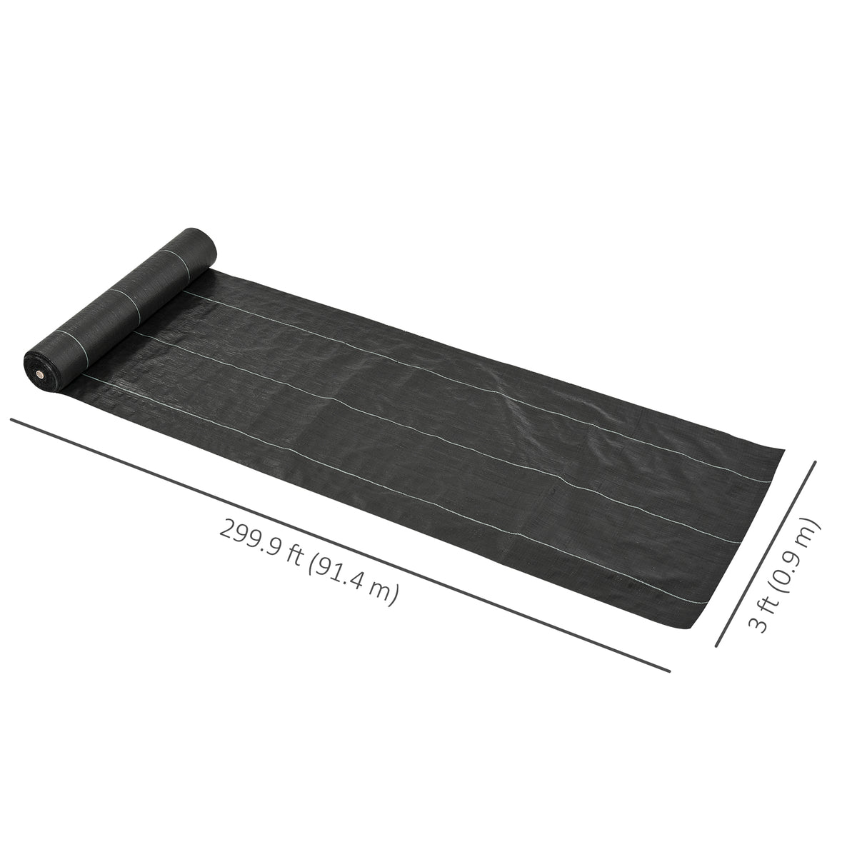 3ftx300ft Landscape Fabric, 4.6OZ Gardener Premium Weed Barrier Durable & Heavy-Duty Weed Block Gardening Mat, Easy Setup & Superior Weed Control Convenient Design