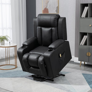 Power Lift Recliner Chair for Elderly, PU Leather Electric Recliner Chair with Footrest, Remote Control – view 7