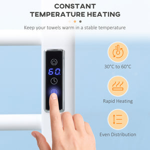 8-Bar Heated Towel Warmer Rack with Built-in Timer and LED Indicators – view 11