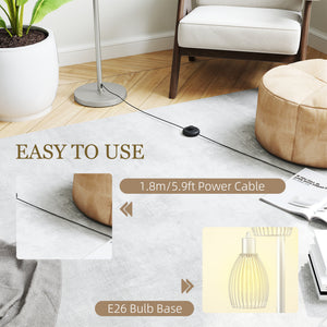 Industrial Floor Lamp with 3 Hanging Wire Lampshades, Dimmable Standing Lamp for Living Room, Bedroom – view 19