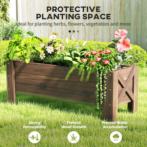 3.3 x 1.2 x 1.2 ft Garden Raised Bed Planter Grow Containers for Outdoor Patio Plant Flower Vegetable Pot – view 3