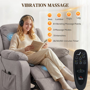 Massage Recliner Chair with Quiet Brushless Motor Pet-Friendly Fabric Power Recliner with 2 Memory – view 4