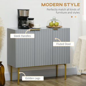 Modern Storage Cabinet Sideboard Buffet Cabinet with Gold Legs for Living Room Dining Room Hallway Black – view 10