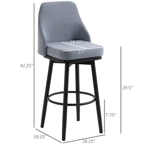 Extra Tall Bar Stools Set of 2, Modern 360° Swivel Barstools, Dining Room Chairs with Steel Legs Footrest – view 16