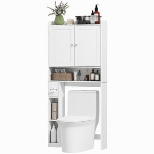 Modern Over the Toilet Storage Cabinet with 2 Doors, Above Commode Storage Cabinet with Toilet Paper – view 8