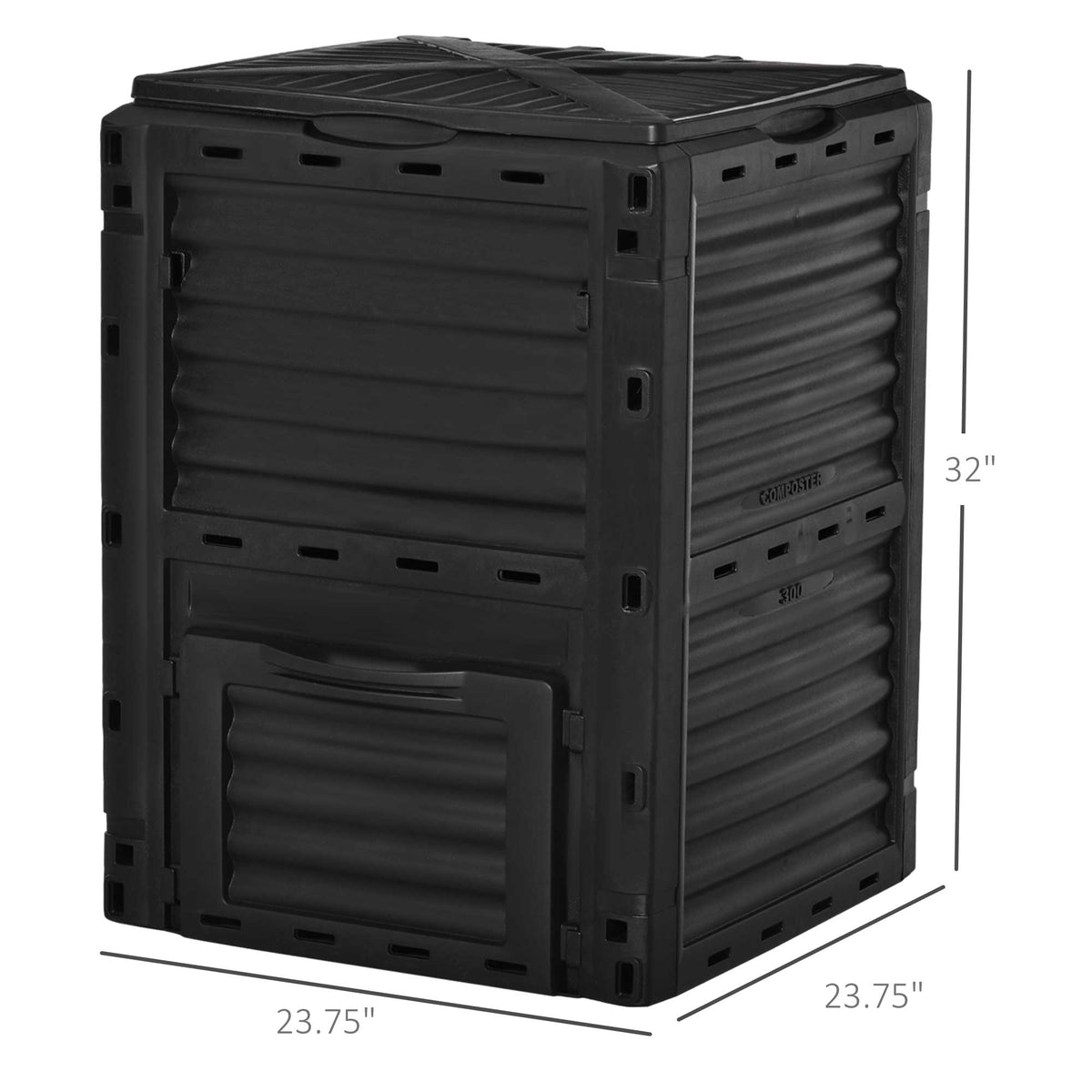 Garden Compost Bin Large Outdoor Compost Container 80 Gallon Fast Creation of Fertile Soil Aerating Compost – view 2