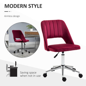 Mid Back Office Chair Velvet Fabric Swivel Scallop Shape Computer Desk Chair, Green – view 11