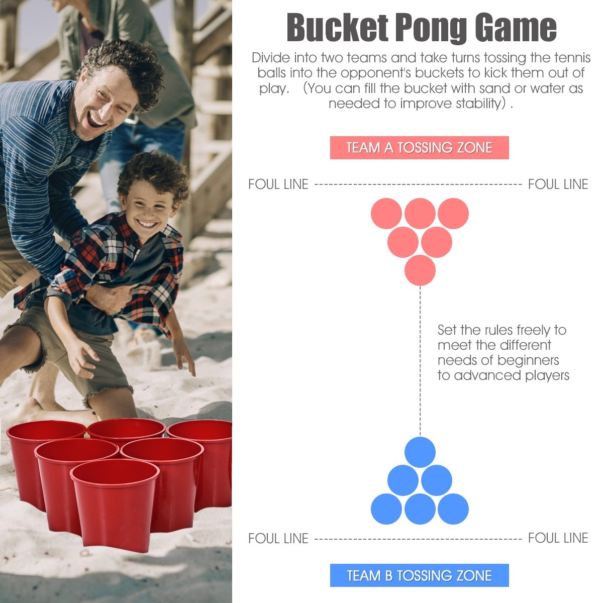 Yard Pong Giant Pong Game Set with Carry Bag view 5