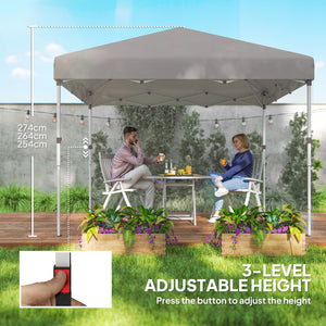 10' x 10' Pop Up Canopy with Sidewalls, Roller Bag, Height Adjustable Instant Tent for Outdoor, Garden – view 20