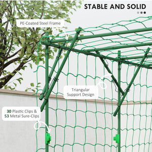 Garden Arch Cucumber Trellis for Climbing Plants, 7.3 FT Tall Metal Plant Trellis Support with Climbing – view 12