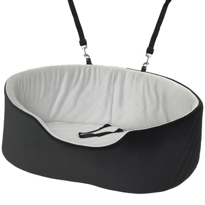 Dog Car Seat for Small Medium Pets, Detachable Washable Pet Bed with Cushion and Safety Belt for Dog Under 33lbs, Black