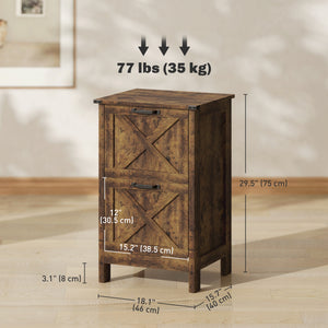 Vertical Filing Cabinet with 2 Drawers, Rustic Farmhouse Office Storage Cabinet for A4, Letter Size – view 23