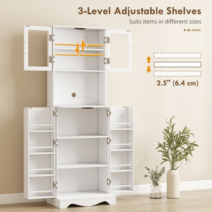 71" Kitchen Pantry Cabinet, Freestanding Kitchen Hutch with 8 Door Shelves – view 11