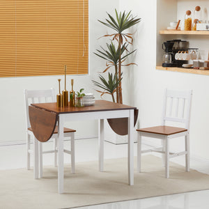 Solid Wood Kitchen Table, Drop Leaf Tables for Small Spaces, Folding Dining Table, Black – view 13