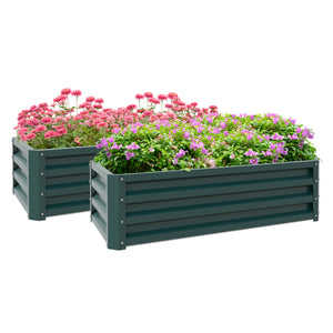 Galvanized Raised Garden Beds, Outdoor Planter Box, Set of 2, for Flowers, Herbs and Vegetables, Black – view 15