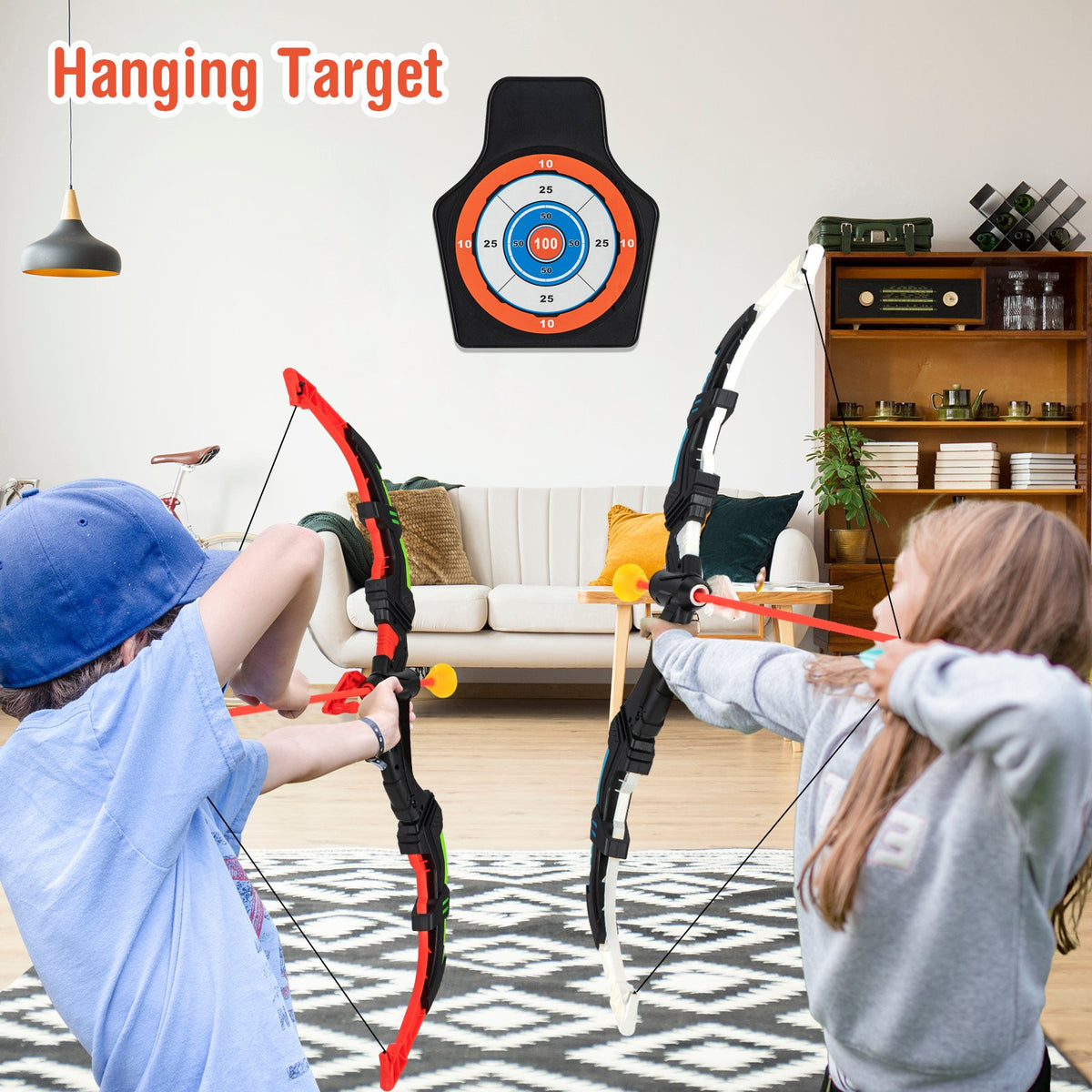 Youth Archery Bow Set with LED Light Up Bow and 20 Suction Cup Arrows for Kids view 4