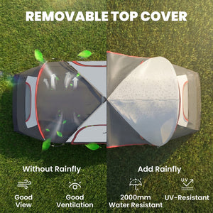 Camping Tent for 6 Man with 2000mm Waterproof Rainfly and Carry Bag for Fishing Hiking Festival, Dark Green – view 10