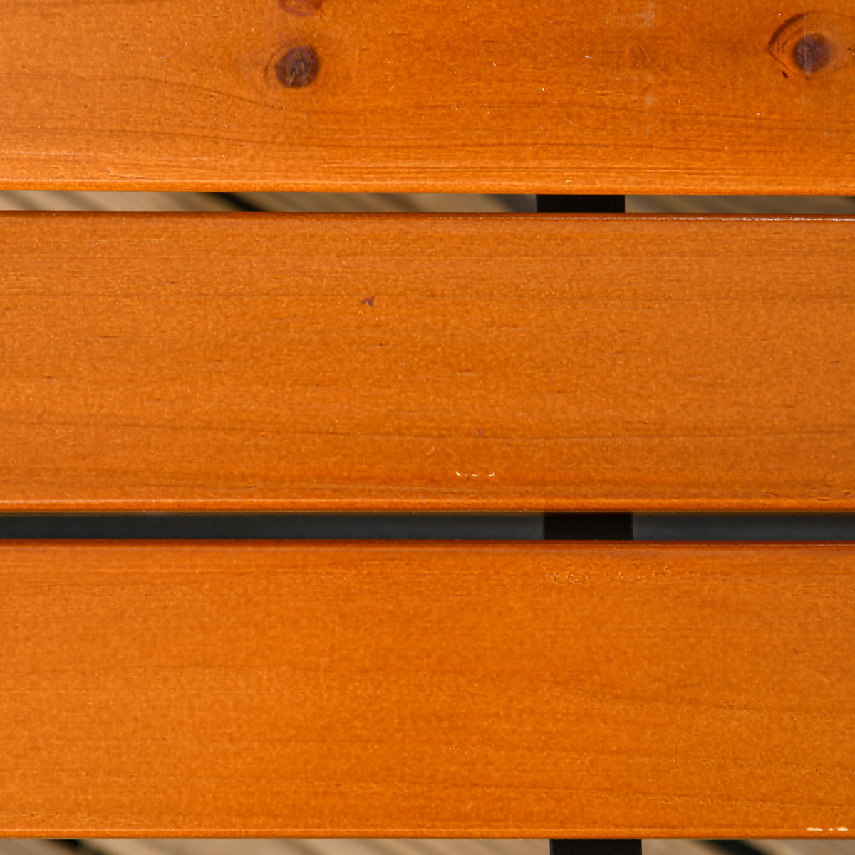47 Inch Outdoor Garden Bench, Patio Loveseat with Unique Armrests, Slatted Seat Back, 528 lbs. Capacity, Teak Colour