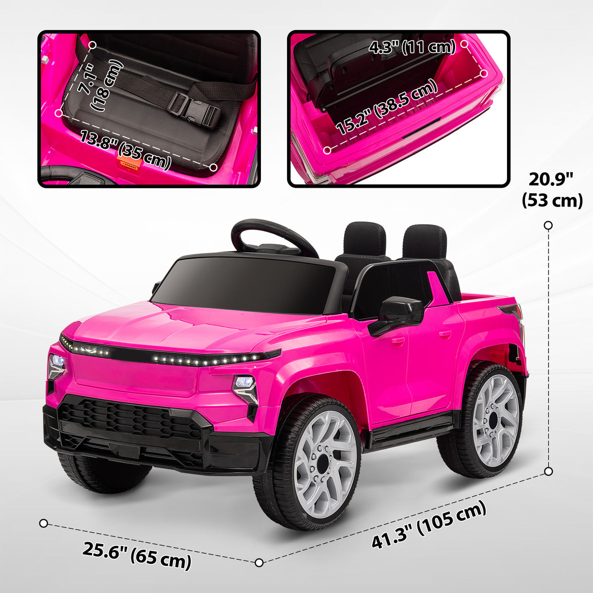 Qaba 12V CHEVROLET SILVERADO EV RST Licensed Kids Car w/ Remote, Spring Suspension, Soft Start, Training Wheels