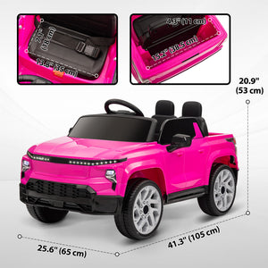 Qaba 12V CHEVROLET SILVERADO EV RST Licensed Kids Car w/ Remote, Spring Suspension, Soft Start, Training Wheels