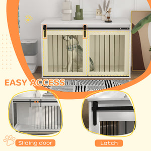 39" Dog Crate Furniture, Dog Crate End Side Table for Large Dogs, White – view 12