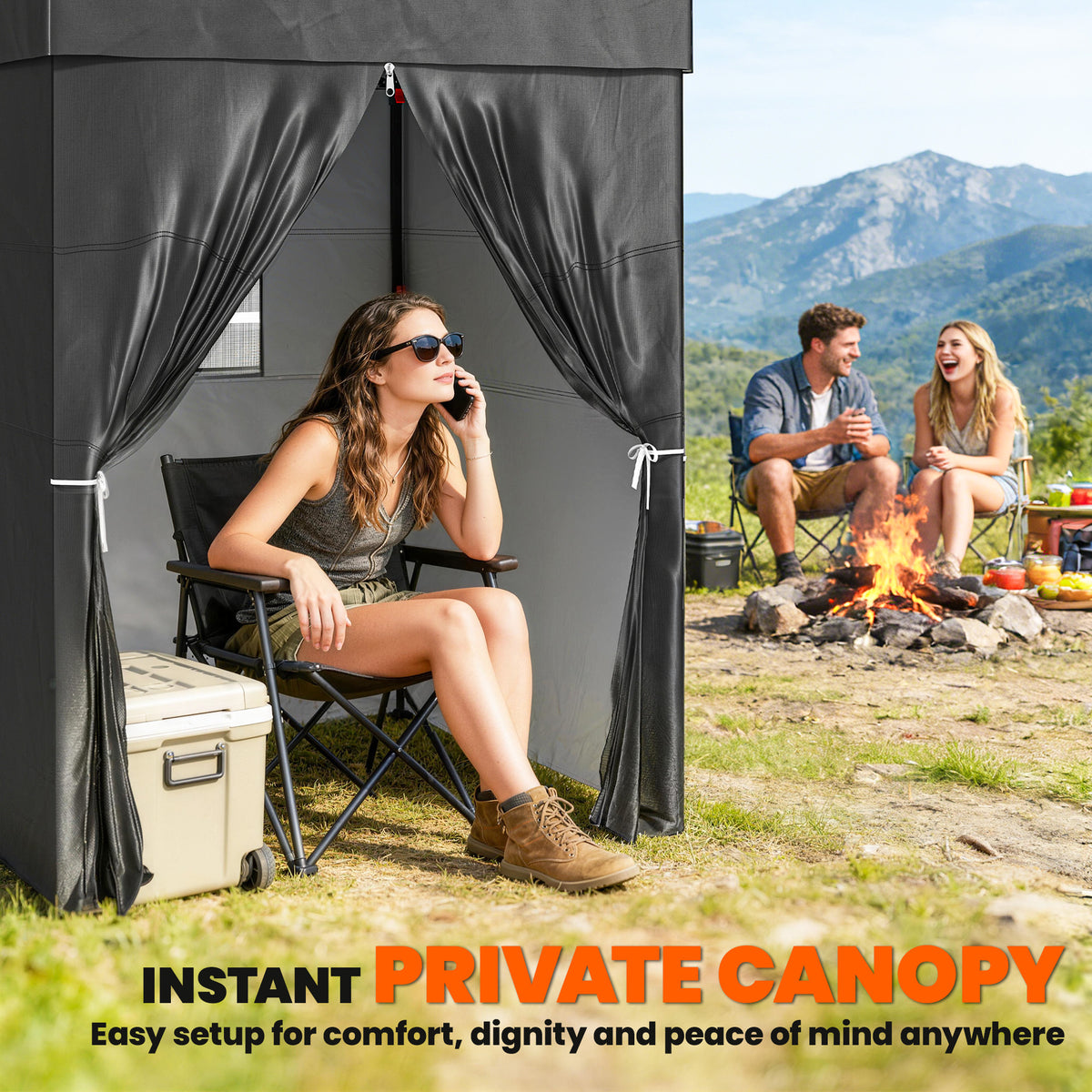 4 x 4 ft Compact Pop Up Canopy Tent, UPF 50+ Changing Room – view 17