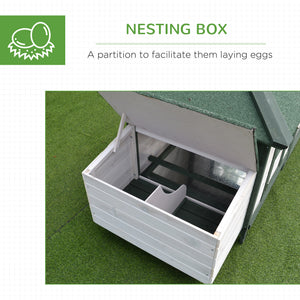 77" Chicken Coop Hen House Rabbit Hutch Poultry Cage Pen Outdoor Backyard with Nesting Box Run Natural – view 13