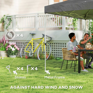 Pop Up Canopy Waterproof Canopy Tent with Carrying Bag for Parties Garden BBQs 9.8' x 9.8', Blue – view 10