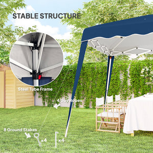 8' x 8' Pop Up Canopy, Outdoor Foldable Tent, Portable Canopy Tent with Carrying Bag for Camping, Party – view 5