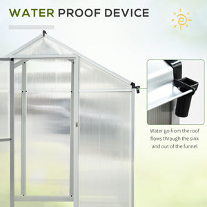 6' x 10' x 6.4' Walk-in Garden Greenhouse Polycarbonate Panels Plants Flower Growth Shed Cold Frame Outdoor – view 10