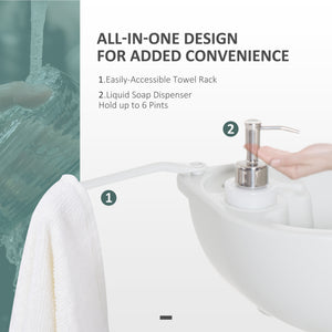Portable Camping Sink — Hand Wash Station Basin with Recovery Tank, Soap Dispenser and Towel Holder