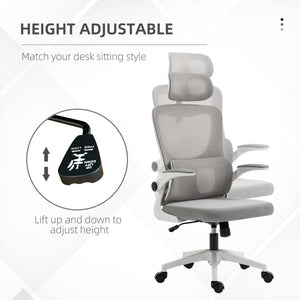Ergonomic Office Chair, Mesh Computer Desk Chair with Adjustable Headrest, 4D Lumbar Support, Flip-up Arm – view 7