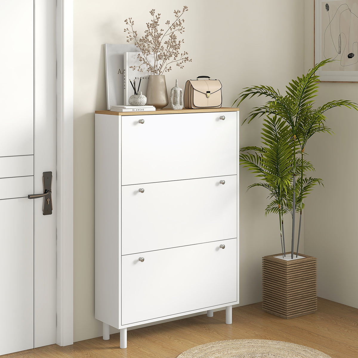Shoe Storage with 3 Flip Drawers and Adjustable Shelves – view 21
