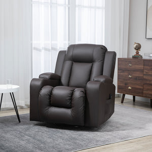 Swivel Massage Recliner Chair Rocker, Overstuffed Manual Reclining Sofa – view 14