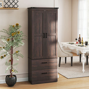 67" Tall Kitchen Pantry Storage Cabinet, Kitchen Pantry Cabinet with Doors, Drawers and Adjustable Shelves – view 14