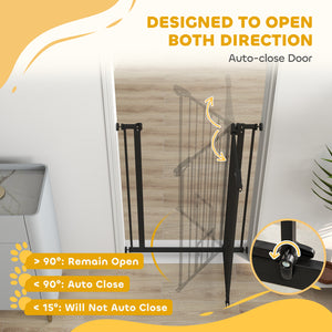 41" Easy Open Indoor Dog Gates for Doorways, House, Stair - Black – view 4