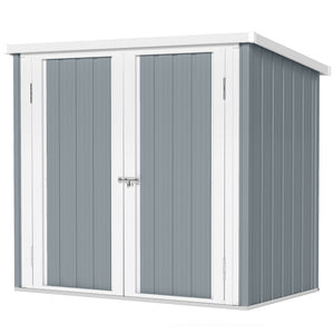 5x3 Metal Garden Storage Shed with Double Door, Durable Metal Shed for Garden, Patio, Lawn, Black