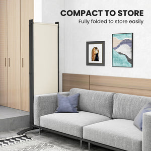 Folding Room Divider, Privacy Screen for Home Office Bedroom, 5.6FT Tall, Dark Grey – view 12