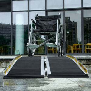 5ft Wheelchair Ramp Scooter Mobility Non-Skid PVC Layering Portable Foldable Aluminium